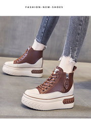 Fujin High-Top Leather Platform Boots