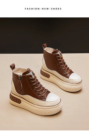 Fujin High-Top Leather Platform Boots