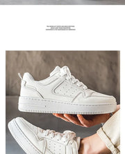 Stylish White Lace-Up Sneakers