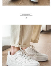 Stylish White Lace-Up Sneakers