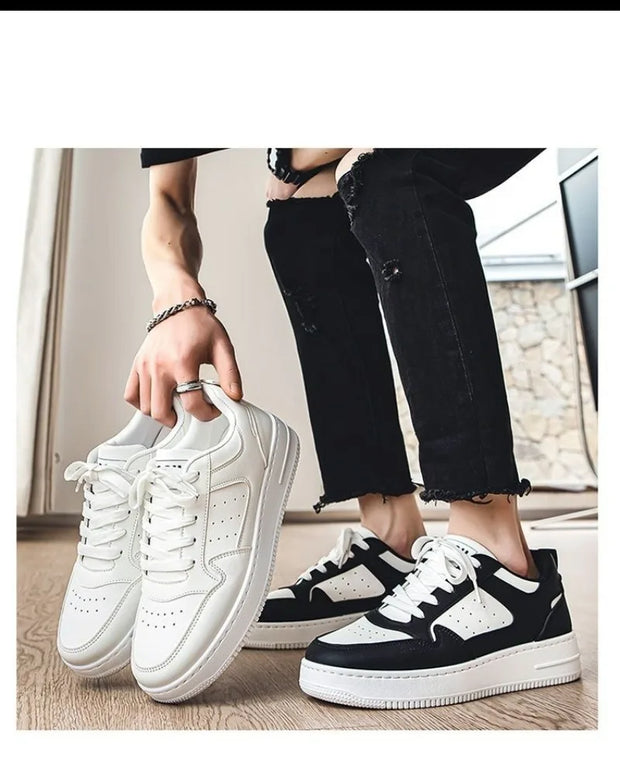 Stylish White Lace-Up Sneakers