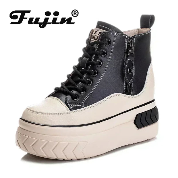 Fujin High-Top Leather Platform Boots