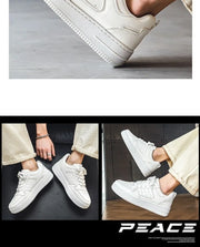 Stylish White Lace-Up Sneakers