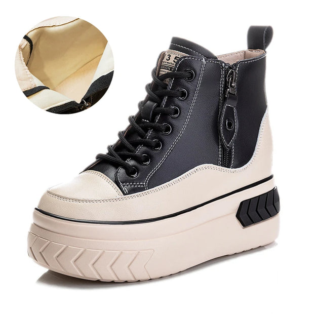 Fujin High-Top Leather Platform Boots