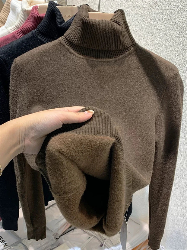 Cozy Velvet Turtleneck Sweater