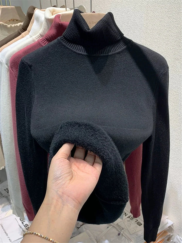 Cozy Velvet Turtleneck Sweater