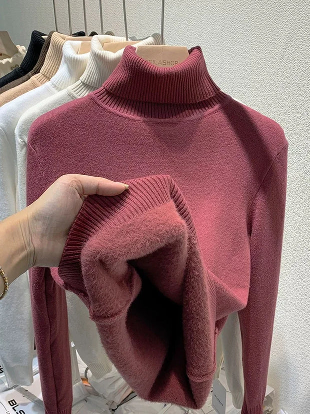 Cozy Velvet Turtleneck Sweater